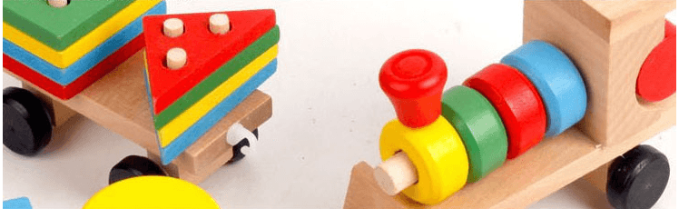 Wooden Train Three-section Tractor Toy Children's Intelligence Puzzle Toys Educational Toys